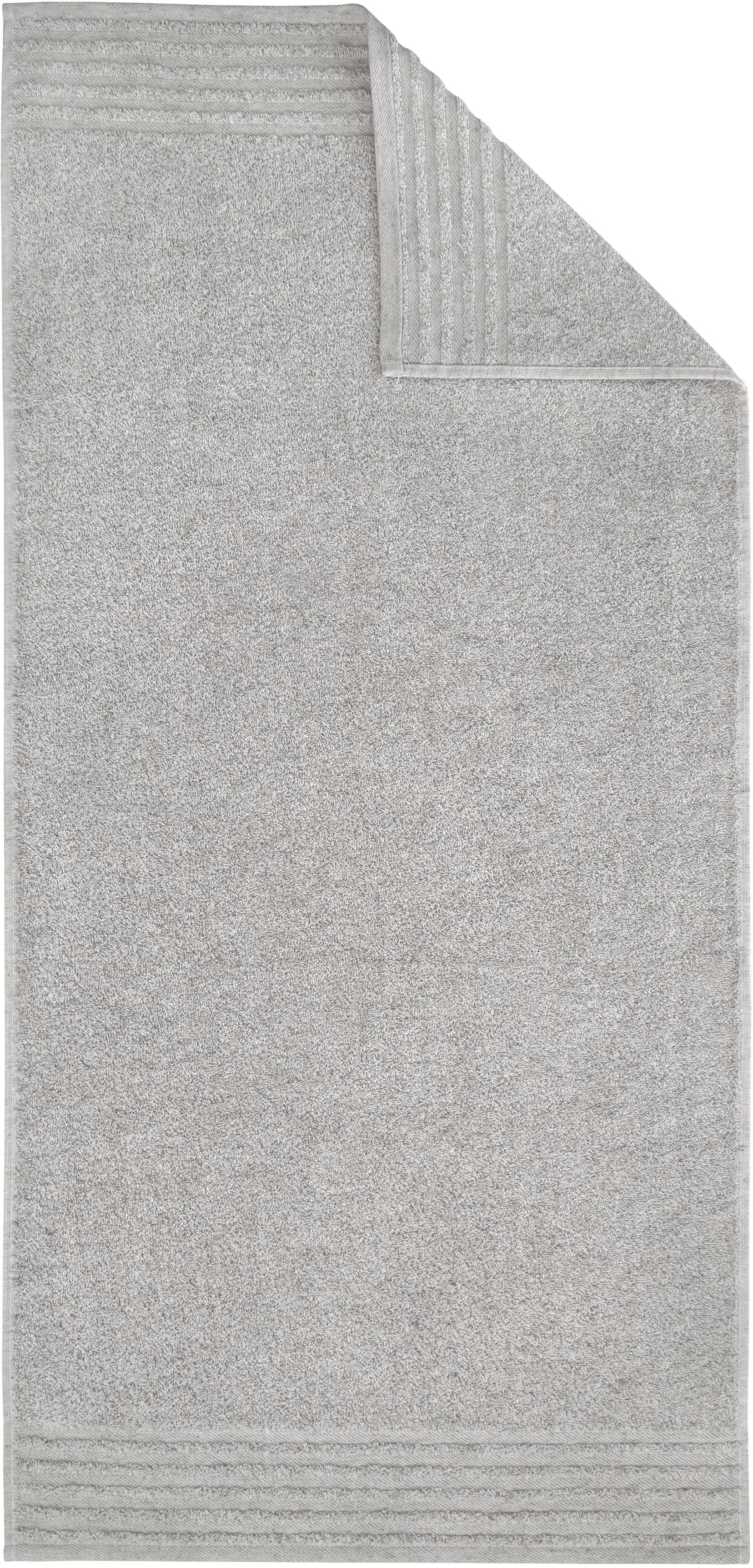 Handtuch DYCKHOFF "Deep Harmony Energy", silber, B:50cm L:100cm, Frottier, Obermaterial: 85% Baumwolle, 15% Hanf, Handtücher, 15% Hanf Image