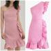 J. Crew Dresses | J. Crew One Shoulder Ruffle Dress Mini Pink Size 14 | Color: Pink/Purple | Size: 14