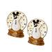 Disney Jewelry | Bauble Bar X Disney Mickey Mouse Snowman Snowglobe Stud Earrings | Color: Black/White | Size: Os