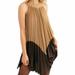 Free People Dresses | Free People Misses Size X-Small Multi-Brown Pleated Halter Dress | Color: Brown/Tan | Size: Xs
