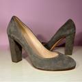 J. Crew Shoes | J. Crew Women’s 9 M Gray Suede Round Toe Heels Dress Pumps | Color: Gray | Size: 9