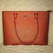 Burberry Bags | Authentic, Burberry Leather Tote Bag In Sunset Orange Color | Color: Orange | Size: 14x10inches
