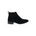 Pure Navy Ankle Boots: Black Print Shoes - Women's Size 5 - Almond Toe
