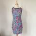 Lilly Pulitzer Dresses | Blue Sleeveless Print Bow Embellished Sheath Dress | Color: Blue/Purple | Size: M