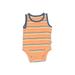 Baby Gap Short Sleeve Onesie: Orange Print Bottoms - Size 0-3 Month