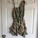 Free People Dresses | Free People Boho Green Beige Pink Stripe Ruffle Mini Dress Size Xs | Color: Cream/Green | Size: Xs