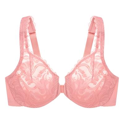 GLAMORISE Vorderverschluss-BH mit Stretch und Spitze - Aprikose 85D Damen Image