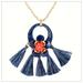 Lilly Pulitzer Jewelry | Lilly Pulitzer High Tide Maritime Statement Tassel Necklace Navy Gold Chain Nwt | Color: Blue/Gold | Size: Os