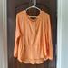 Free People Tops | Free People Orange And Pink Striped Relaxed Henley Top | Color: Orange/Pink | Size: Xs