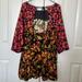 Free People Dresses | Free People Excellent New Like Condition Velvet Boho Dress . Sz Med. | Color: Black/Pink | Size: M