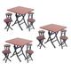 15 Pcs Home Decorations Miniature Dining Table Wooden Desk Chair Wooden Dolls High Chair Mini House Furniture Stuff Chairs Ornament Mini House Table Chair Bamboo Fold Furniture Set