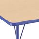 Factory Direct Partners T-mold Half Moon 72" x 36" Novelty Activity Table Laminate/Metal | Wayfair 10078-MPBL