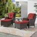 Hummuh Carolina 2 - Person Outdoor Seating Group w/ Cushions in Brown | Wayfair PW0061425-5