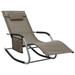 Red Barrel Studio® 24.4" Long Single Chaise Metal in Gray | 58.7 H x 34.6 W x 24.4 D in | Outdoor Furniture | Wayfair