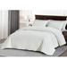 Mercer41 Chanti Velvet Reversible Quilt Set Polyester/Polyfill/Velvet in White | Oversized King Quilt + 2 King Shams | Wayfair