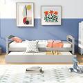 Red Barrel Studio® Twin Platform Bed, Wood in Gray | 24.9 H x 80 W x 81.7 D in | Wayfair EB00D291251842D3A93373C3C48A7067