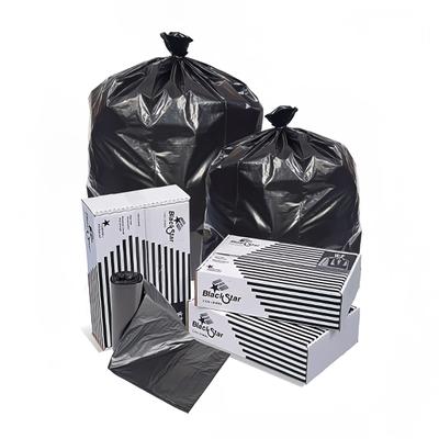 Pitt Plastics B74830XK 40 - 45 gal Black Star Trash Can Liner Bags - 46