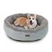 MoNiBloom Donut Pet Bed Short Plush Cat Dog Bed Washable Pet Cushion Pad Polyester/Cotton in Gray | 9 H x 30 W x 30 D in | Wayfair A69-DB-002-30-GY