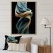 Wrought Studio™ Sublime Simplicity In Blue & Gold - Modern Geometric Wall Decor Canvas, Cotton in Black/Blue/Green | 20 H x 12 W x 1 D in | Wayfair