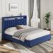 Ivy Bronx Kimyia Platform Storage Bed Upholstered/Velvet/Metal in Blue | 47.2 H x 78 W x 88.8 D in | Wayfair 44D4AA3702EB42BBAA9F5A077A6A4804