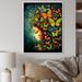 August Grove® Intimate Butterfly Bliss Girl I Framed On Canvas Print Metal in Blue/Green | 40 H x 30 W x 1.5 D in | Wayfair