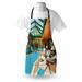 East Urban Home Modern Apron Unisex, Large Indoor Pool, Adult Size, Green Pale Blue, Polyester in Brown | Wayfair C350030AB1F844E6B51544ACDABECB36