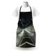 East Urban Home Landscape Apron Unisex, Interior Urban Tunnel, Adult Size, Navy Dark Blue & White, Polyester | Wayfair