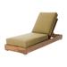 Foundry Select Starlita Outdoor Teak Chaise Lounge Wood/Solid Wood in Brown/White | 13 H x 28 W x 81 D in | Wayfair