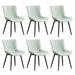 Orren Ellis Faux Leather Dining Chairs Modern Wingback Side Chairs w/ Metal Legs Faux Leather/Wood/Upholstered in Green | Wayfair