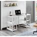 Latitude Run® Gianelly Desk w/ Built in Outlets Wood/Metal in White | 29.8 H x 40.1 W x 15.7 D in | Wayfair 5686A40F66F64E1DBA6C55FFC98BCAA9