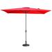 Arlmont & Co. Rudina 118.5" x 98.5" Rectangular Market Umbrella Metal in Red | 79 H x 98.5 W x 118.5 D in | Wayfair