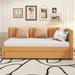 Mercer41 Catena Platform Bed Wood & /Upholstered/Linen in Yellow | 30.3 H x 42.9 W x 79.1 D in | Wayfair 1CDD8E88A60641D79CF35EEACD078042