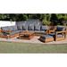 Willow Creek Designs Teak 8 - Person Outdoor Seating Group w/ Cushions Wood/Natural Hardwoods/Teak in Gray | Wayfair