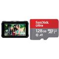 Atomos 5,2" 4K DCI 2160p Shinobi Field-Monitor Recorder/Player & SanDisk Ultra Android microSDXC UHS-I Speicherkarte 128 GB + Adapter