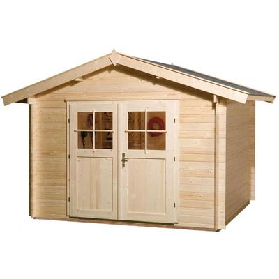 weka Gerätehaus Premium 28 DT naturbelassen Geräteschuppen, 250x250 cm