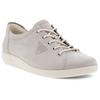 Schnürschuh ECCO "Ecco Soft 2.0", Damen, Gr. 38, grau (hellgrau), Nubukleder, sportlich, Schuhe, Freizeitschuh, Halbschuh, Schnürschuh mit dezenter Logo Prägung