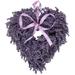 Artificial Lavender Heart Spring Wreath - 17.5" - Purple