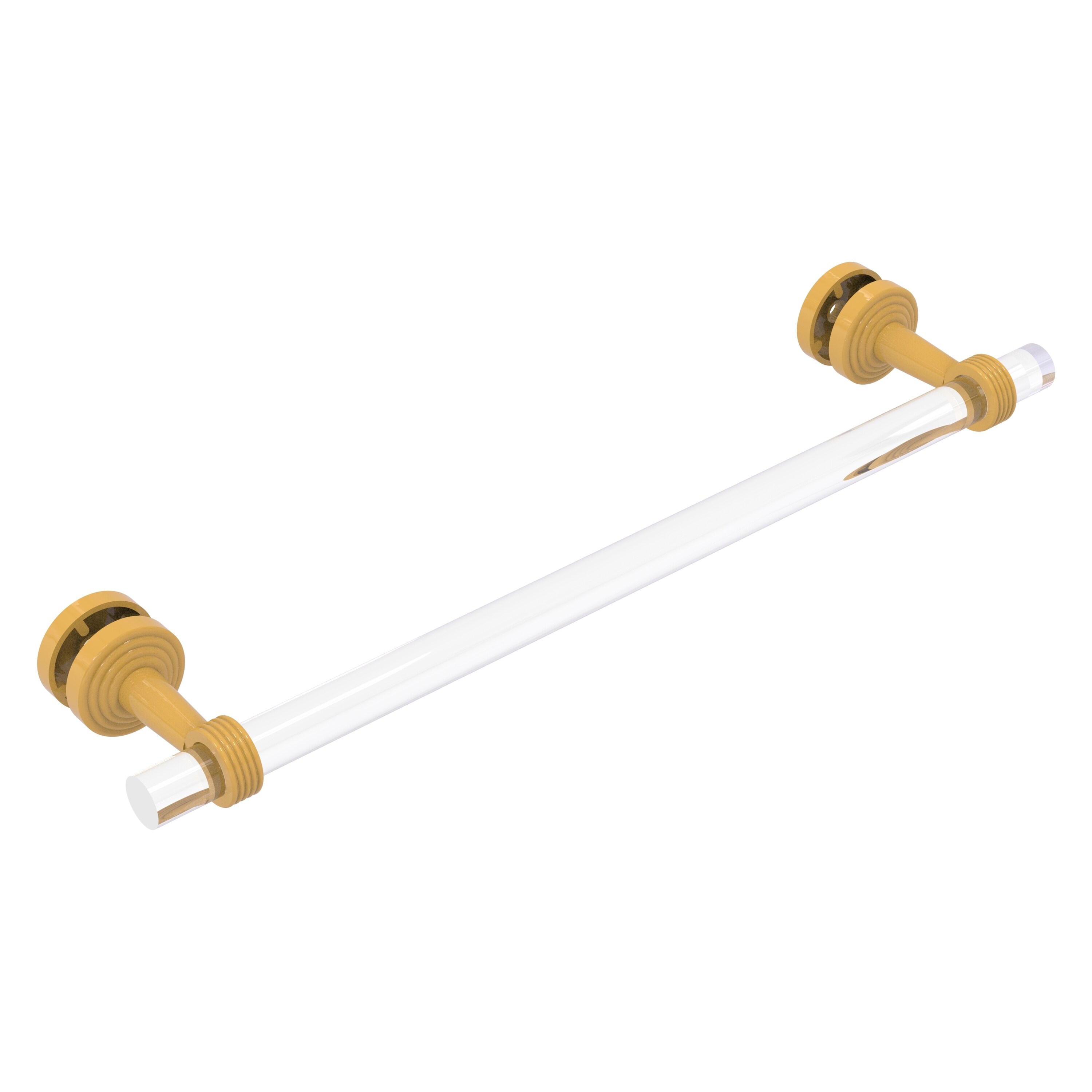 Allied Brass Pacific Beach Collection 18 Inch Shower Door Towel Bar with Grooved Accents