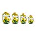 4PCs 3D Sunflower Hand Painted Ceramic Canister, Kitchen Storage Jar, Food Storage Container, Airtight Storage Container