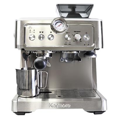 Kenmore Automatic Espresso Machine W/Grinder & Milk Frother, S/Steel