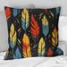 Designart "Feather Tribal Fusion " Abstract Printed Throw Pillow