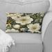 Designart "White Green Elegance Botanical Pattern II" Floral Printed Throw Pillow