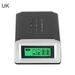 ruhuadgb 4 Slots EU/US/UK Plug LCD Display AA AAA Lithium Ni-MH Battery Fast Charger