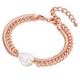 Lulu & Jane - Perlen-Armband Messing Süßwasser-Zuchtperle in Roségold Armbänder & Armreife Damen