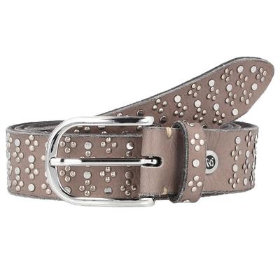 b.belt Nietengürtel Leder 100 cm Hellbraun Damen Image