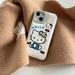 Luxury Cute Cartoon Sanrio Christmas Y2K Hello Kitty Phone Case For iPhone 15 14 13 12 11 Pro Max Shockproof Soft Cover