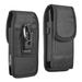 Luxmo Belt Holster for Boost Celero 5G 2024 Vertical Rugged Nylon [Card Slots & Pen Holder] Phone Carrying Pouch Clip Case with Secure Strap Loops - Black
