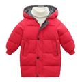 ASFGIMUJ Girls Winter Jacket Baby Kids Winter Thick Warm Parkas Hooded Windproof Coat Outwear Jacket Baby Winter Coat Red 9 Years-10 Years