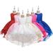 Godderr Kids Girls Princess Dress Tutu Dress Sleeveless Lace Big Girls Princess Performance Stage Dress Party Gown Birthday Outfit Photography Prop Special Occasion Princess Dresses for 3-14Y