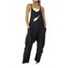 Brnmxoke Lightning Deals 2023 Womens Rompers Clearance Jumpsuits for Women Casual Summer Rompers Sleeveless Loose Spaghetti Strap Baggy Overalls Jumpers with Pockets 2023